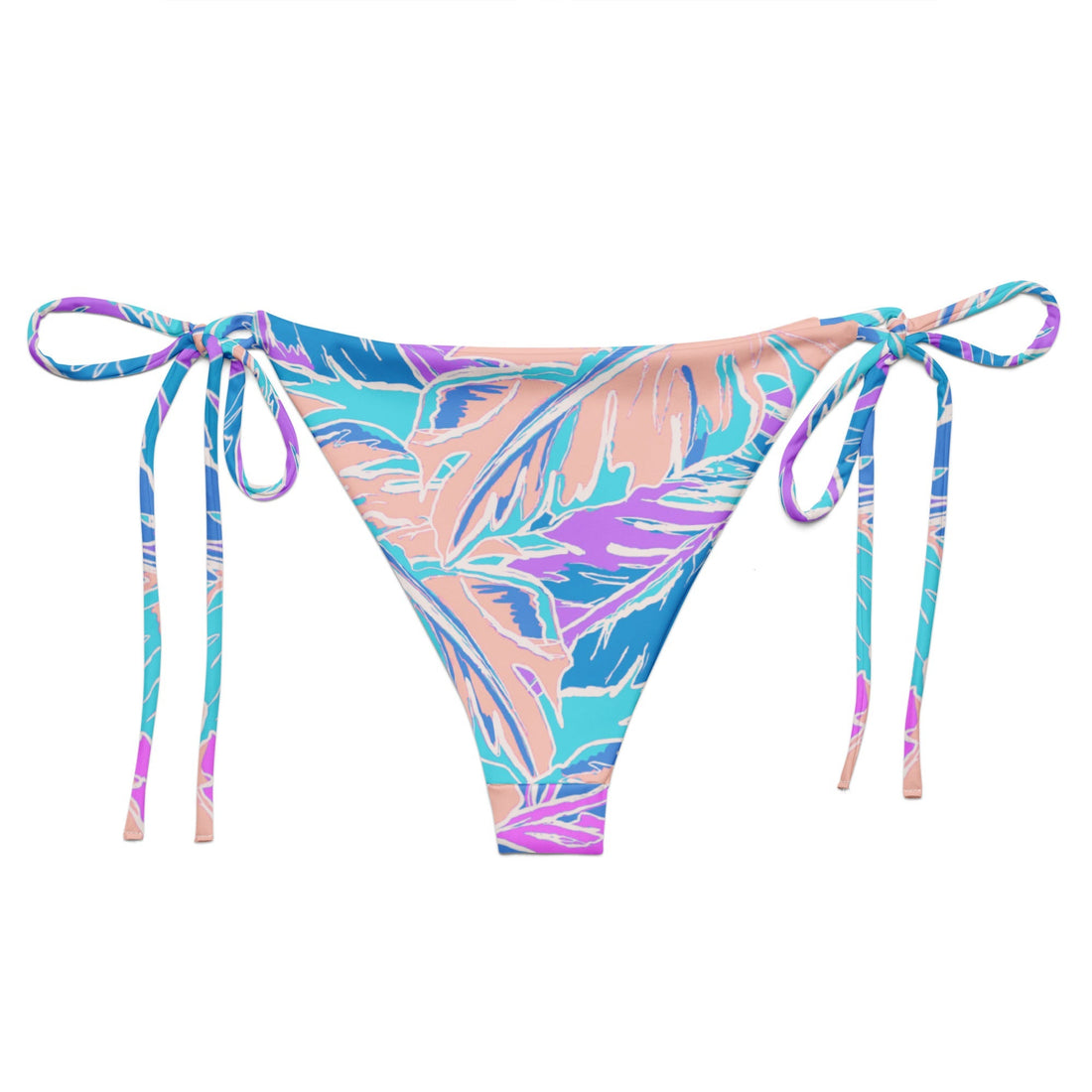 Florida Keys Purple String Bikini Bottom-Coastal Cool-Recycled Swimsuits and Beachwear