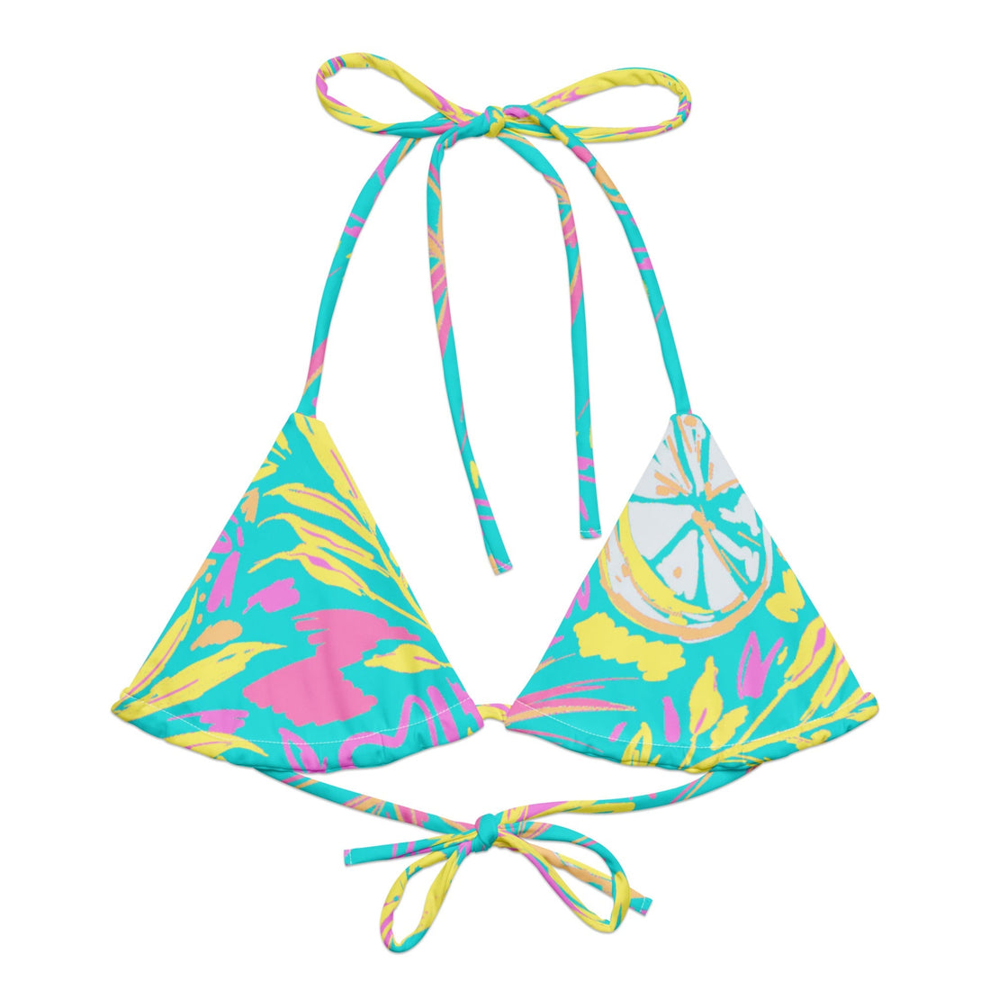 Fresh Fruit Mix String Bikini Top-Coastal Cool