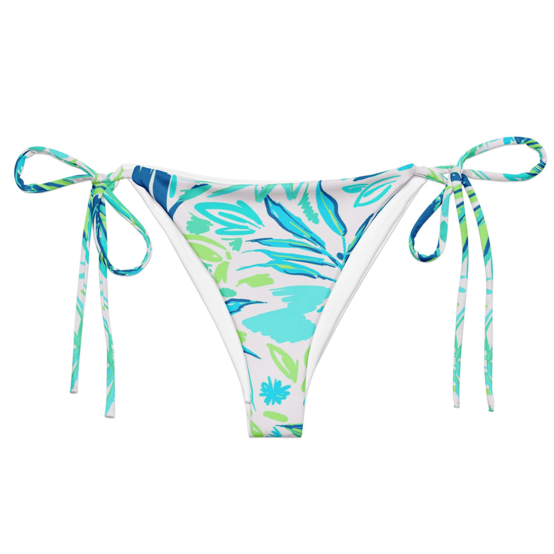 Fresh Fruit String Bikini Bottom-Coastal Cool-Recycled Swimsuits and Beachwear