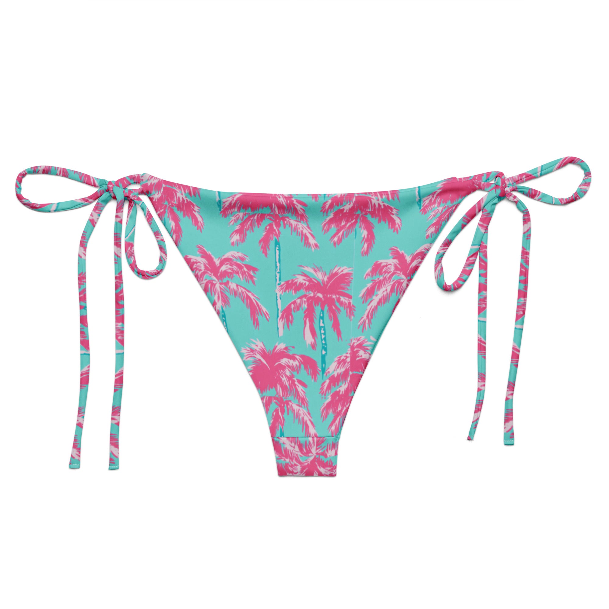 Friday Palms String Bikini Bottom-Coastal Cool