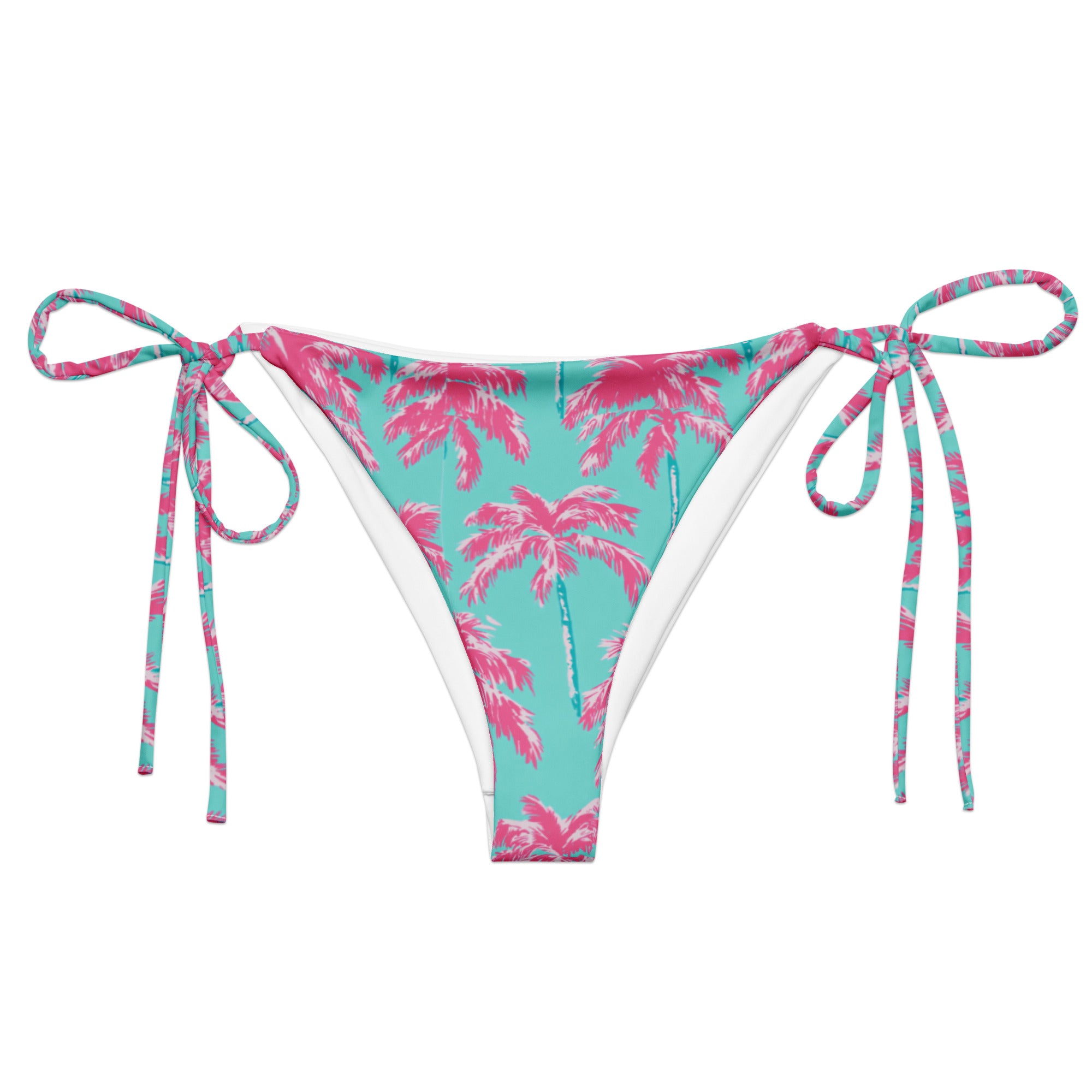 Friday Palms String Bikini Bottom-Coastal Cool
