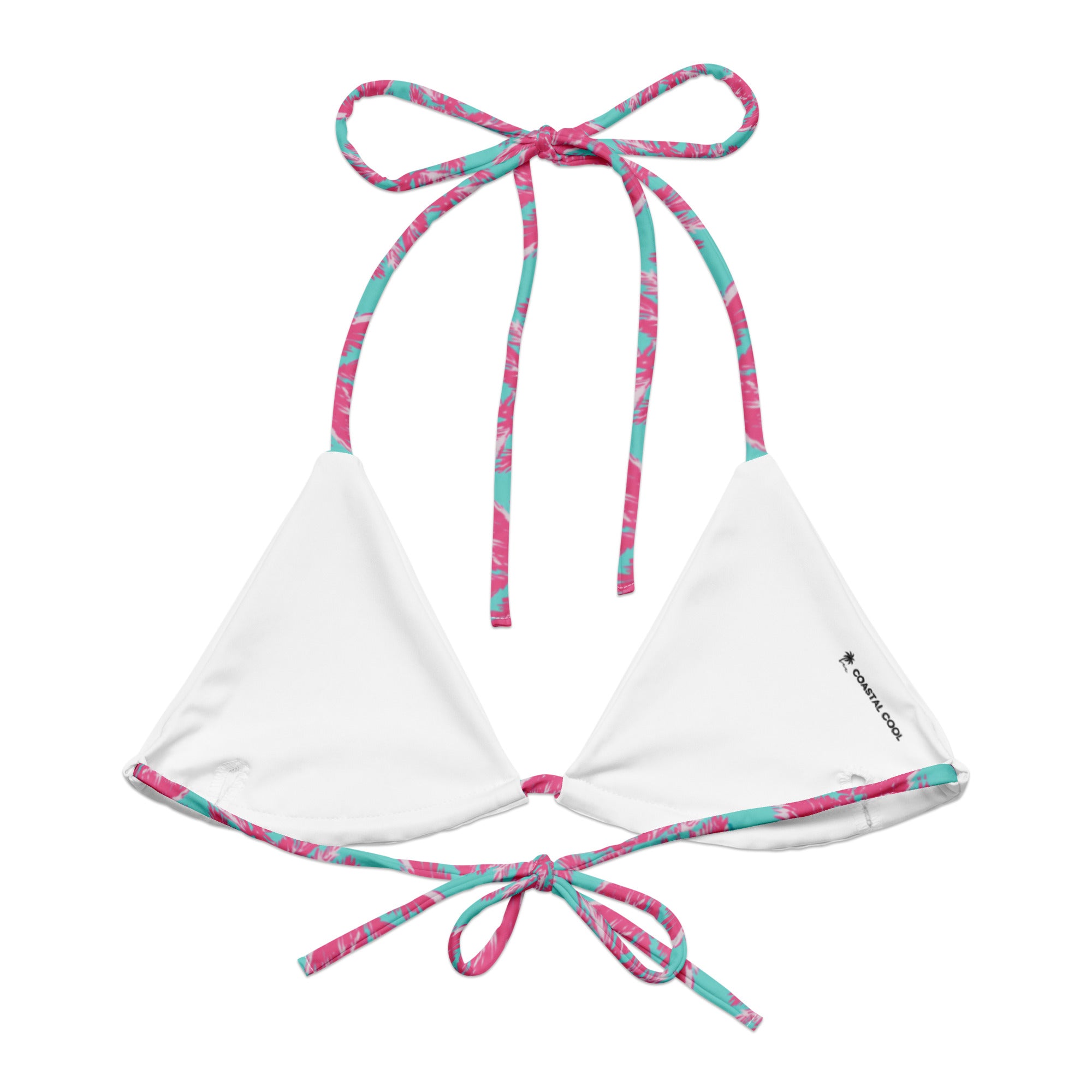 Friday Palms String Bikini Top-Coastal Cool