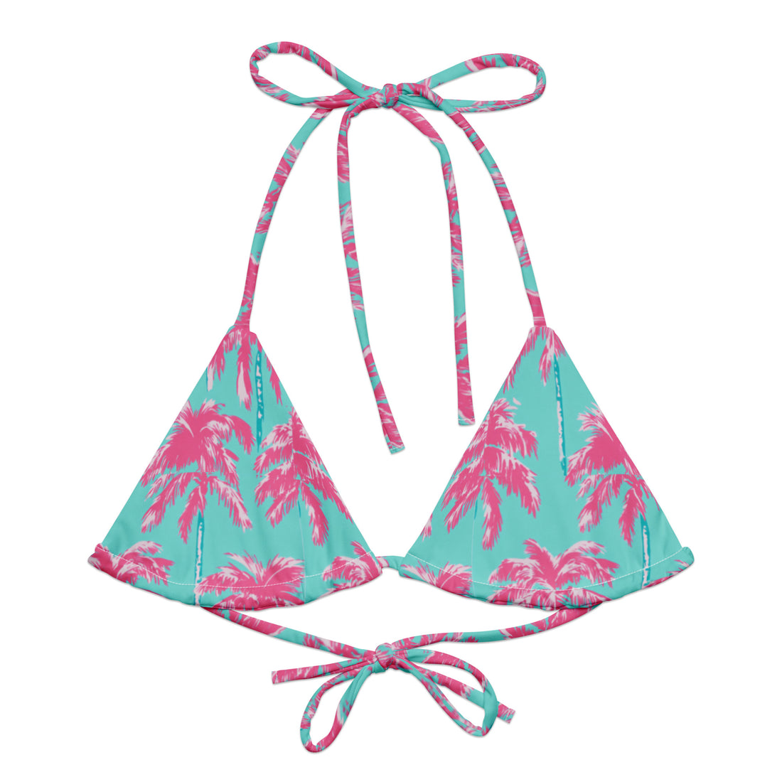 Friday Palms String Bikini Top-Coastal Cool-Recycled Swimsuits and Beachwear