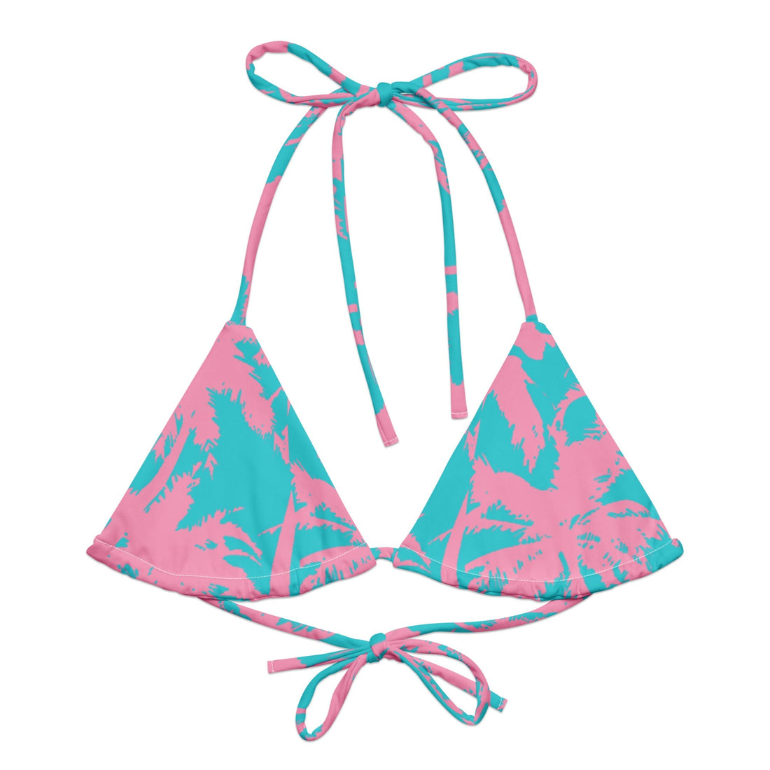 Friday Palms String Bikini Top-Coastal Cool