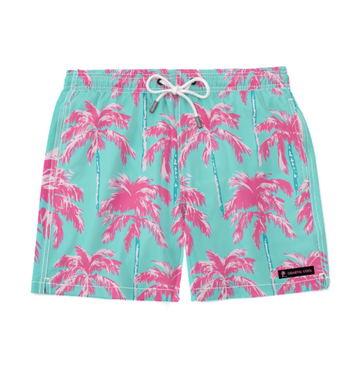 Friday Palms Swim Trunks-Coastal Cool