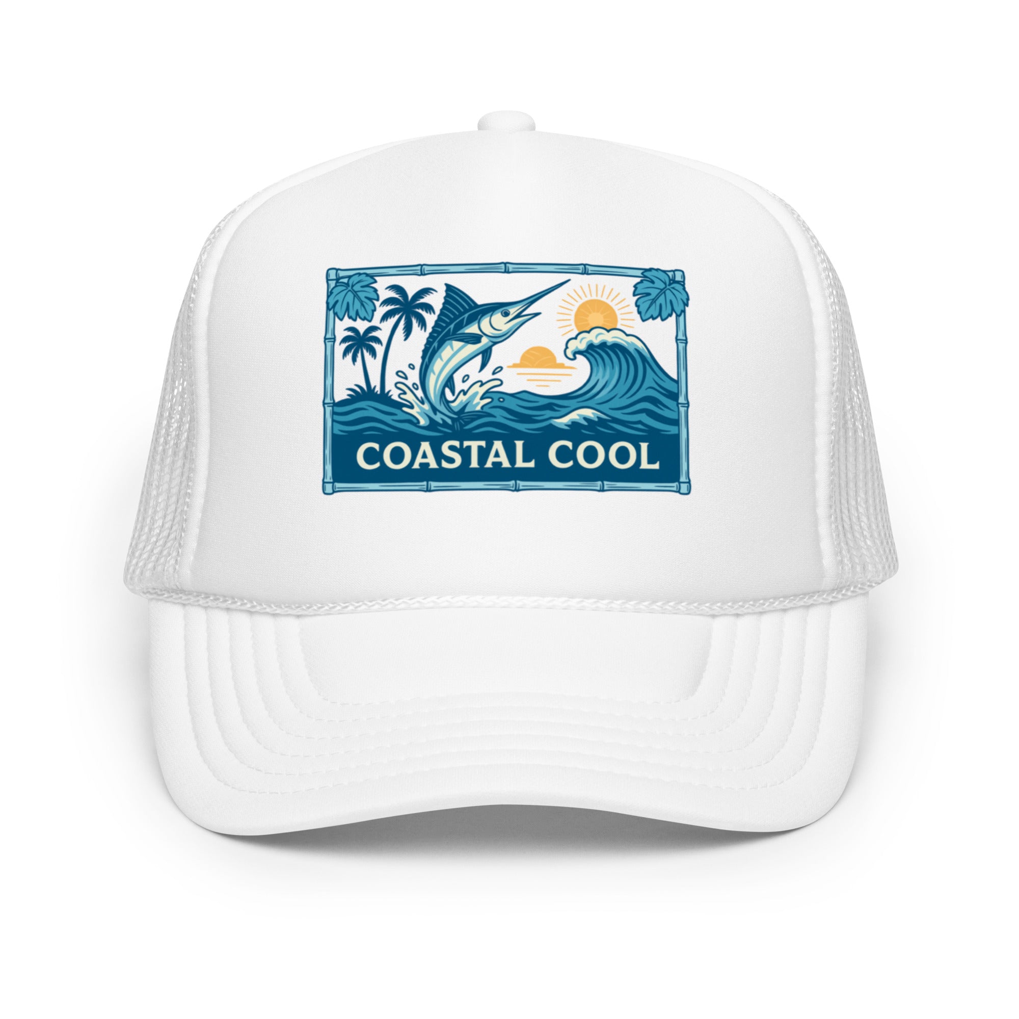 Hooked on Paradise Hat - White-Coastal Cool