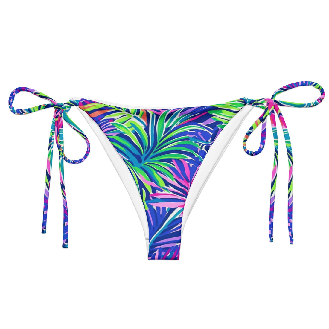 Island Escape String Bikini Bottom-Coastal Cool