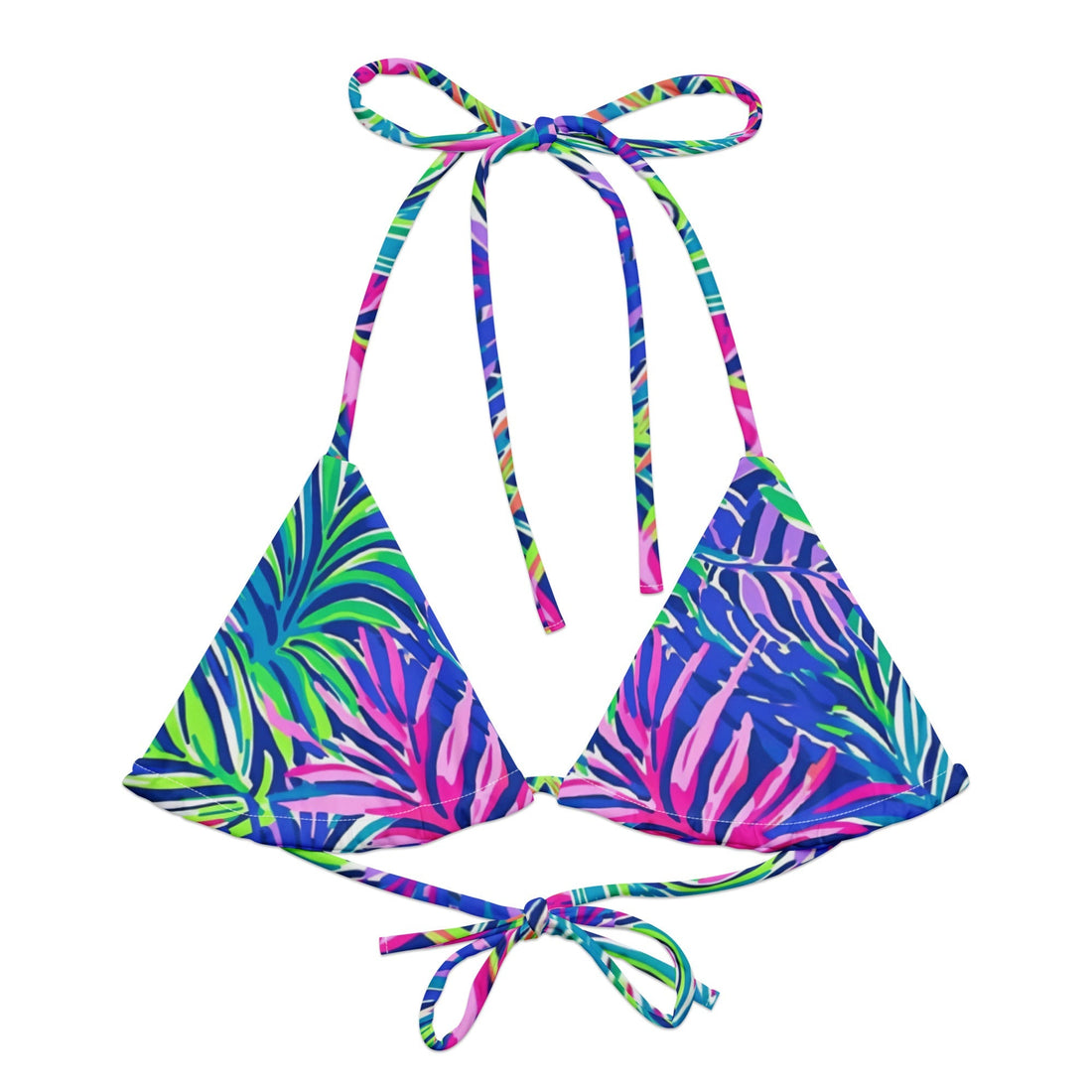 Island Escape String Bikini Top-Coastal Cool