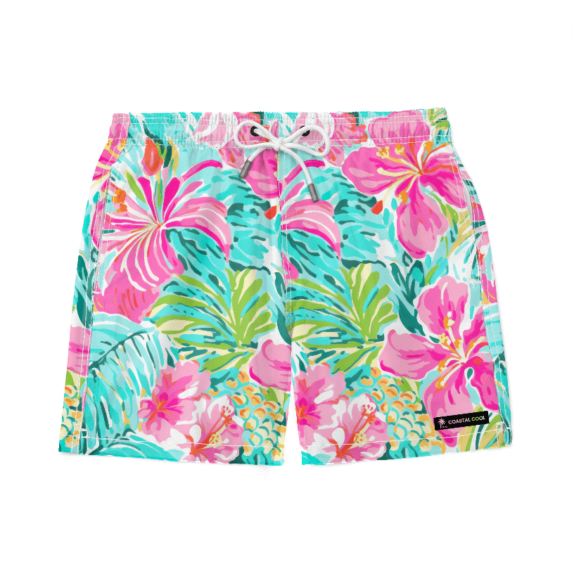 Island Life Swim Trunks-Coastal Cool