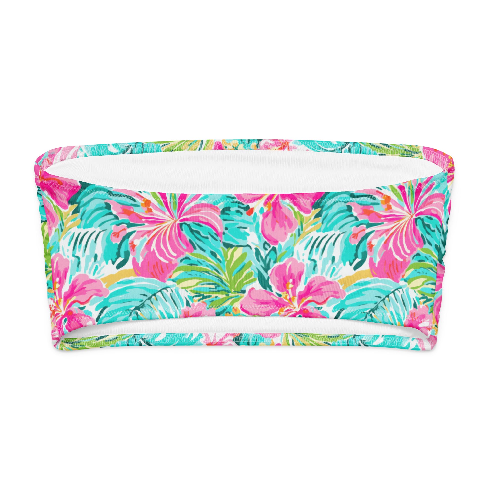 Island Life Tube Bikini Top-Coastal Cool