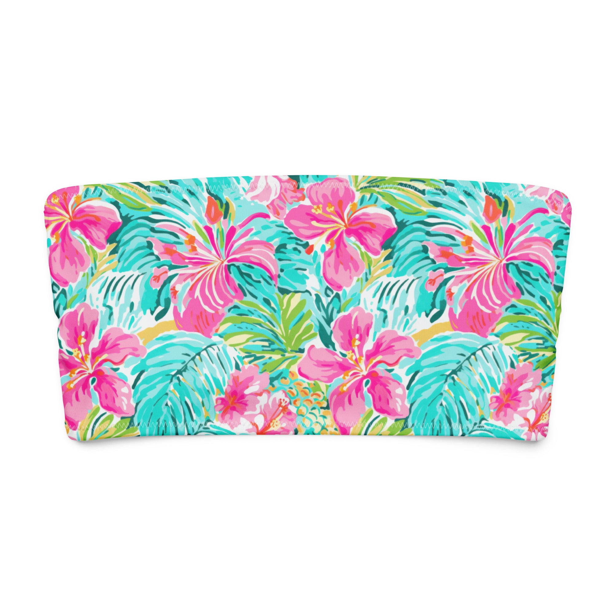 Island Life Tube Bikini Top-Coastal Cool