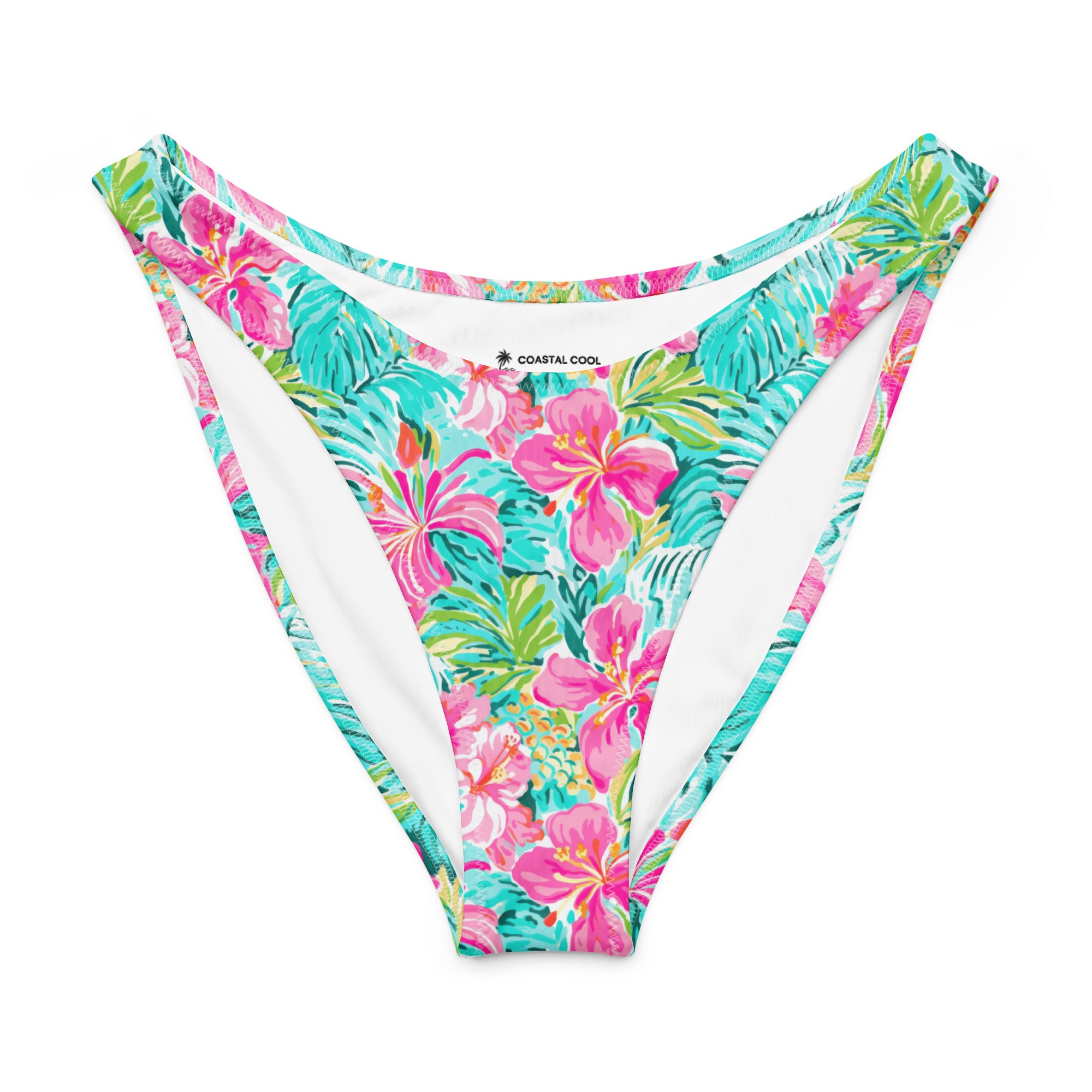 Island Life V-Waist Bikini Bottom-Coastal Cool
