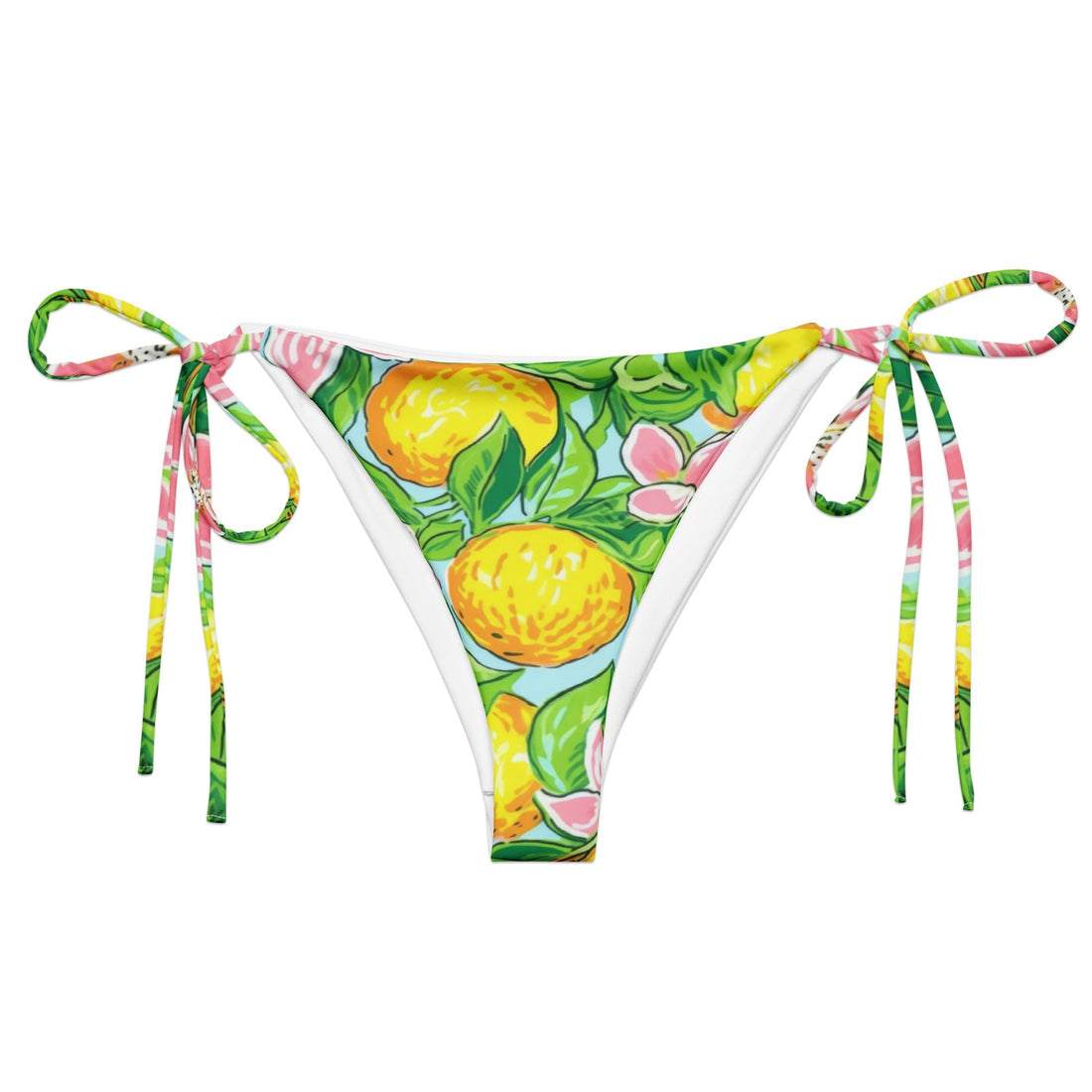 Island Mix String Bikini Bottom-Coastal Cool