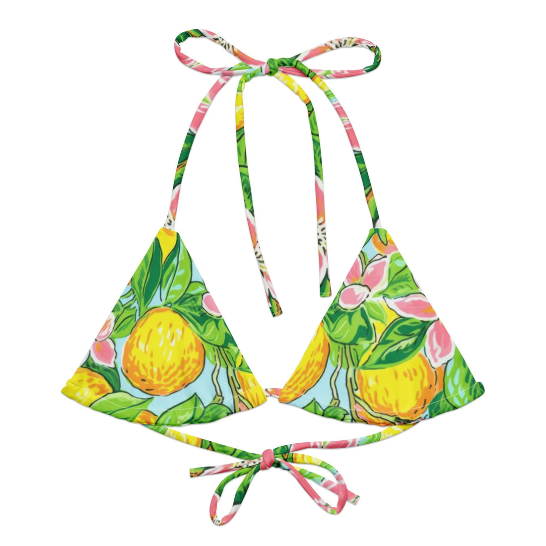 Island Mix String Bikini Top-Coastal Cool