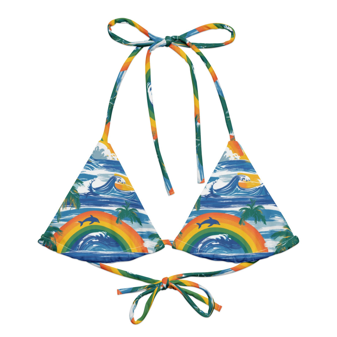 Liam Strong Race String Bikini Top - CUSTOM-Coastal Cool-Recycled Swimsuits and Beachwear