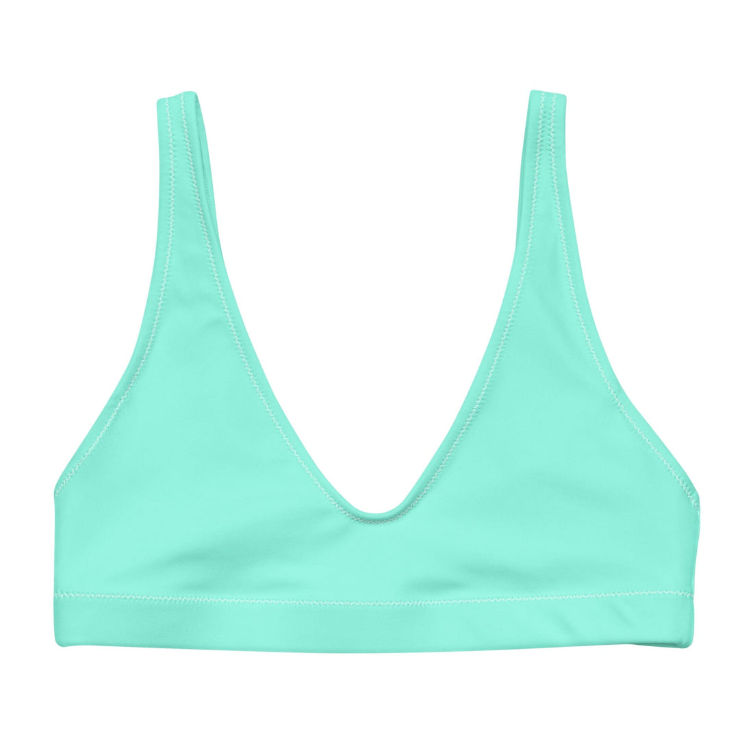 Light Teal Bikini Top-Coastal Cool-Recycled Swimsuits and Beachwear