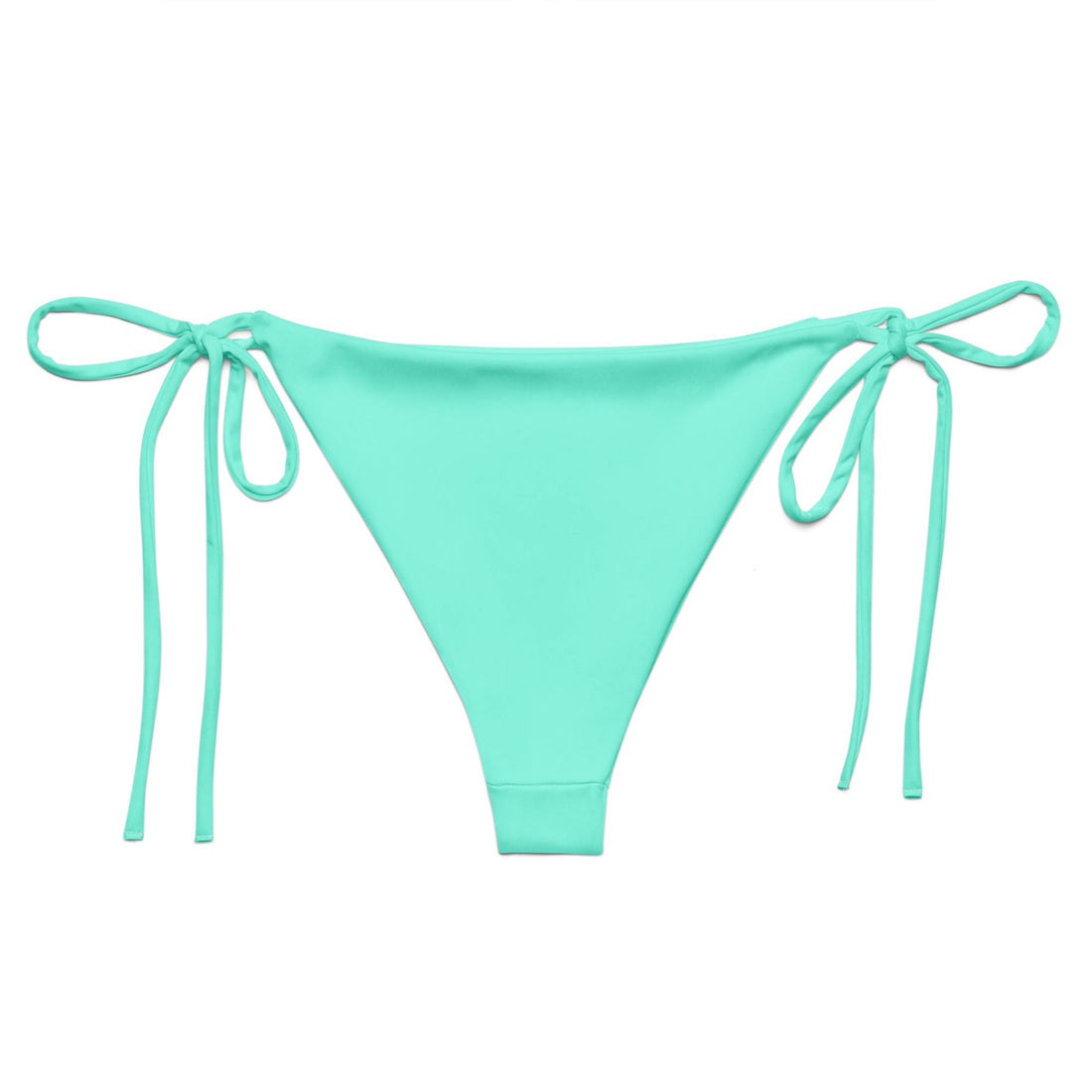 Light Teal String Bikini Bottom-Coastal Cool-Recycled Swimsuits and Beachwear