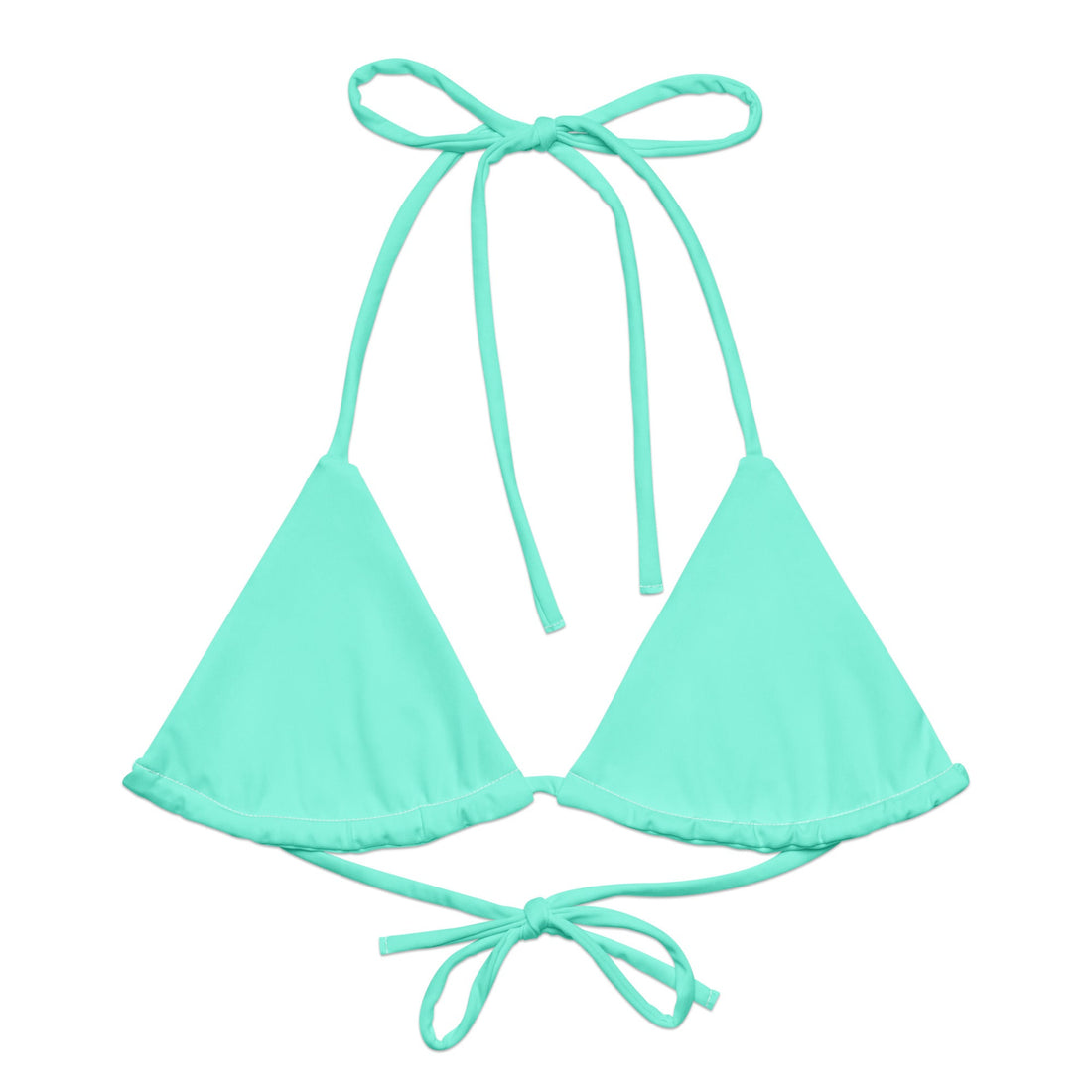 Light Teal String Bikini Top  Coastal Cool XS   Sustainable | Recycled | Swimwear | Beachwear | Travel and Vacation | Coastal Cool Swimwear | Coastal Cool Beachwear