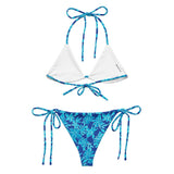 Women's Flat Lay Blue Bikini Set