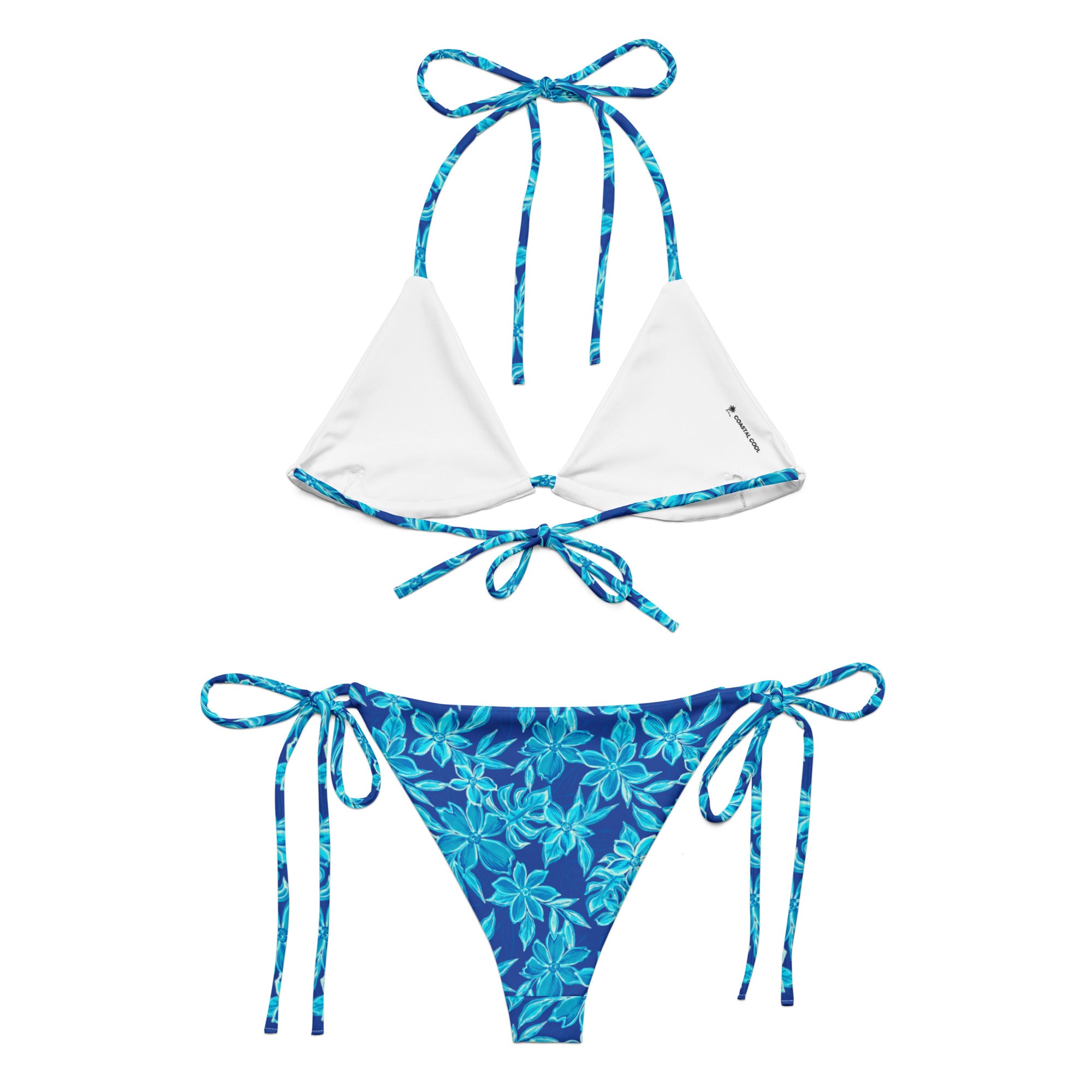 Women's Flat Lay Blue Bikini Set