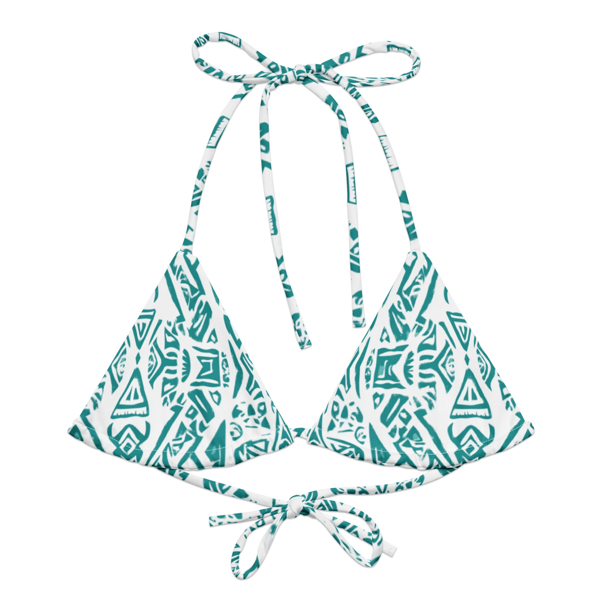 Nā Lani String Bikini Top-Coastal Cool