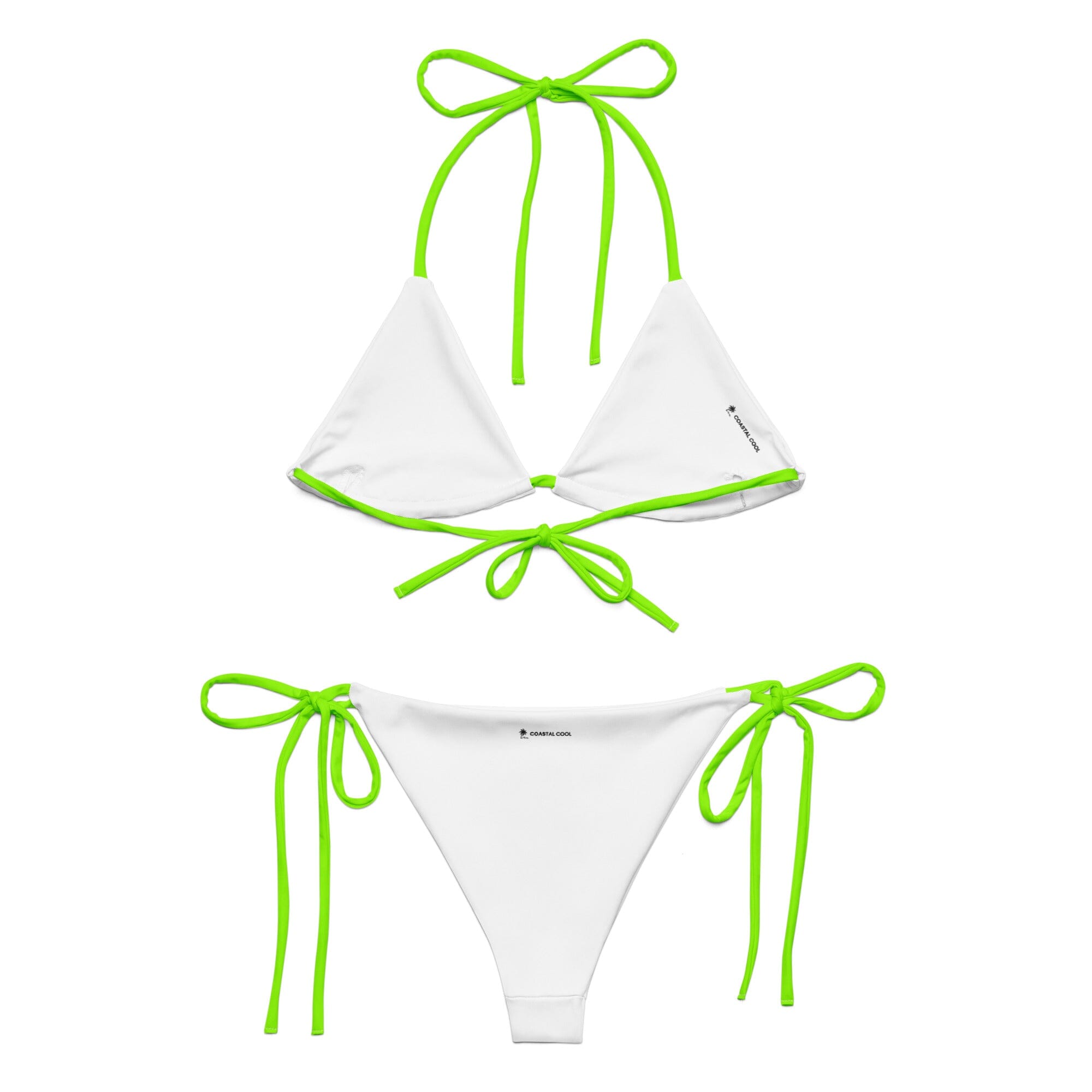 Neon Green Bikini by Coastal Cool adjustable bikini set UPF 50 breathable sustainable resort style