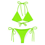 Neon Green Bikini by Coastal Cool adjustable bikini set UPF 50 breathable sustainable resort style