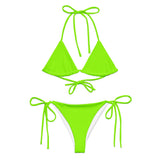 Neon Green Bikini by Coastal Cool adjustable bikini set UPF 50 breathable sustainable resort style