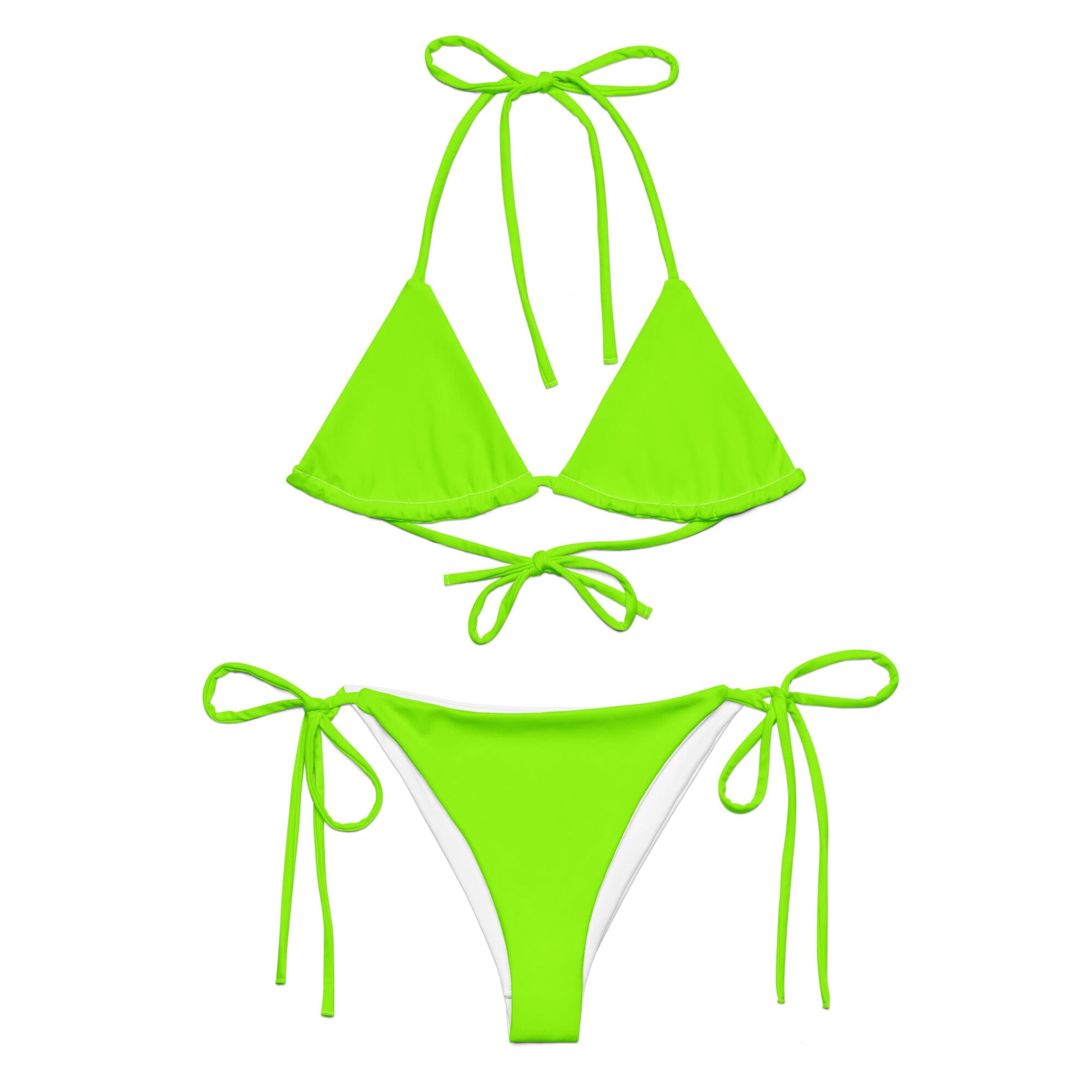 Neon Green Bikini by Coastal Cool adjustable bikini set UPF 50 breathable sustainable resort style