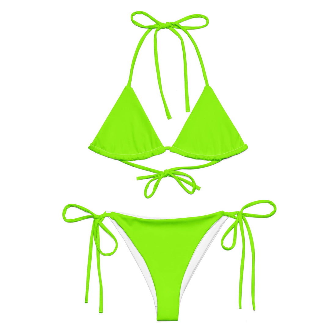 Neon Green Bikini  Coastal Cool XS   Sustainable | Recycled | Swimwear | Beachwear | Travel and Vacation | Coastal Cool Swimwear | Coastal Cool Beachwear