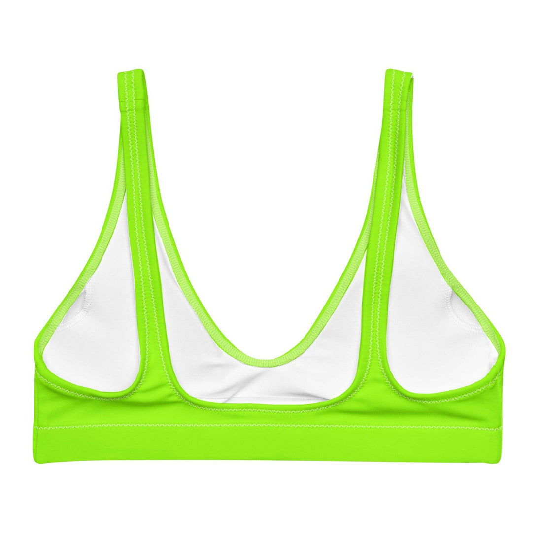 Neon Green Bikini Top-Coastal Cool-Recycled Swimsuits and Beachwear