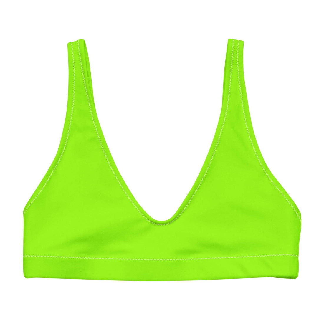 Neon Green Bikini Top-Coastal Cool-Recycled Swimsuits and Beachwear