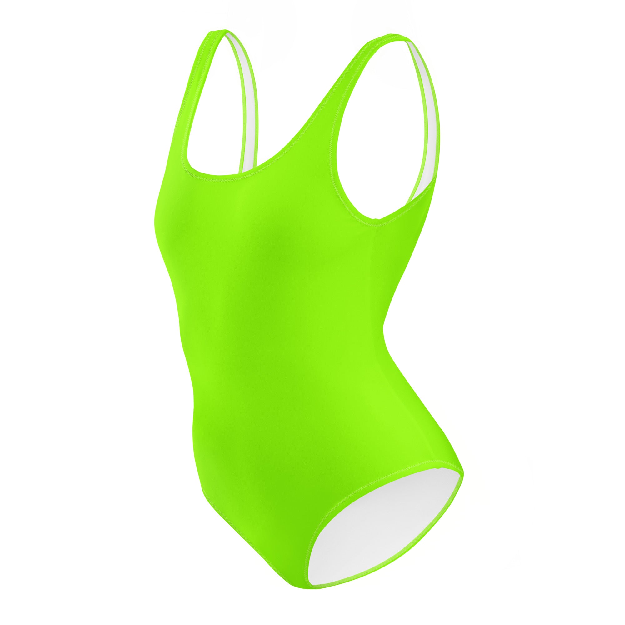 Neon Green One-Piece Swimsuit-Coastal Cool