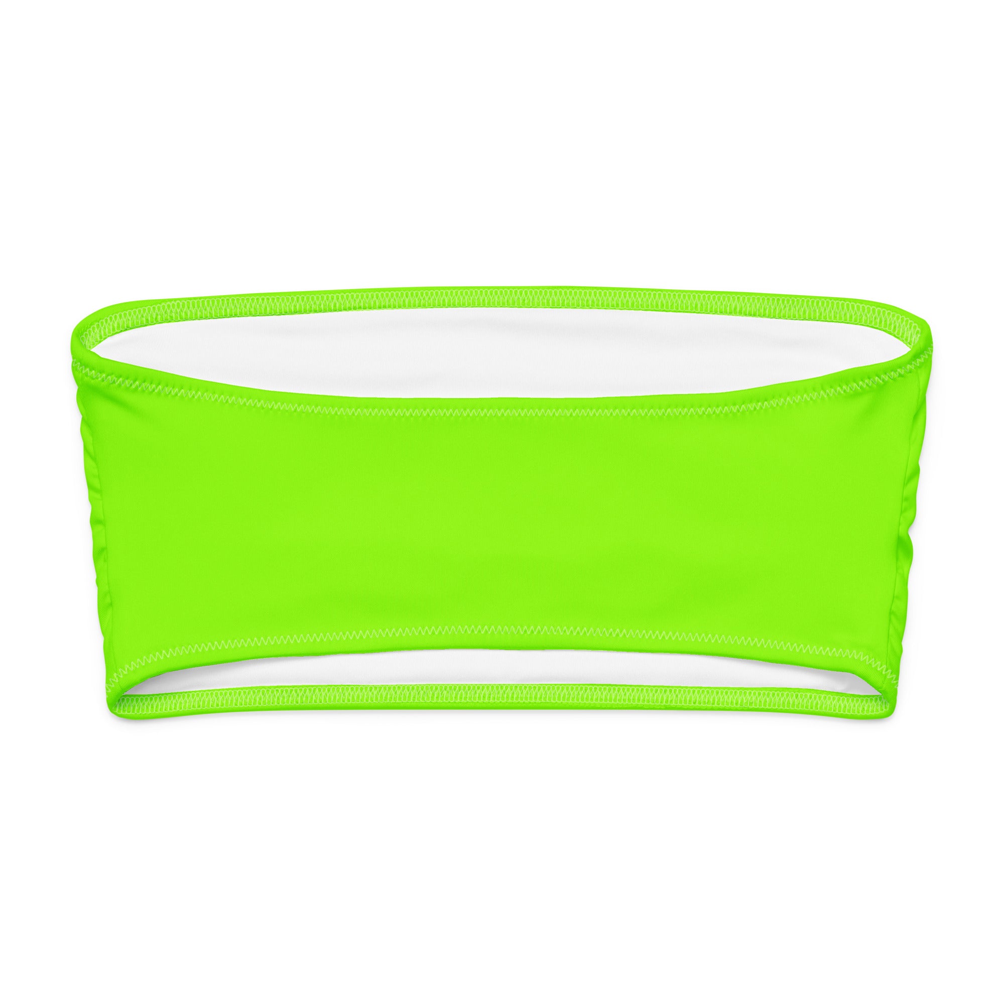 Neon Green Tube Bikini Top-Coastal Cool