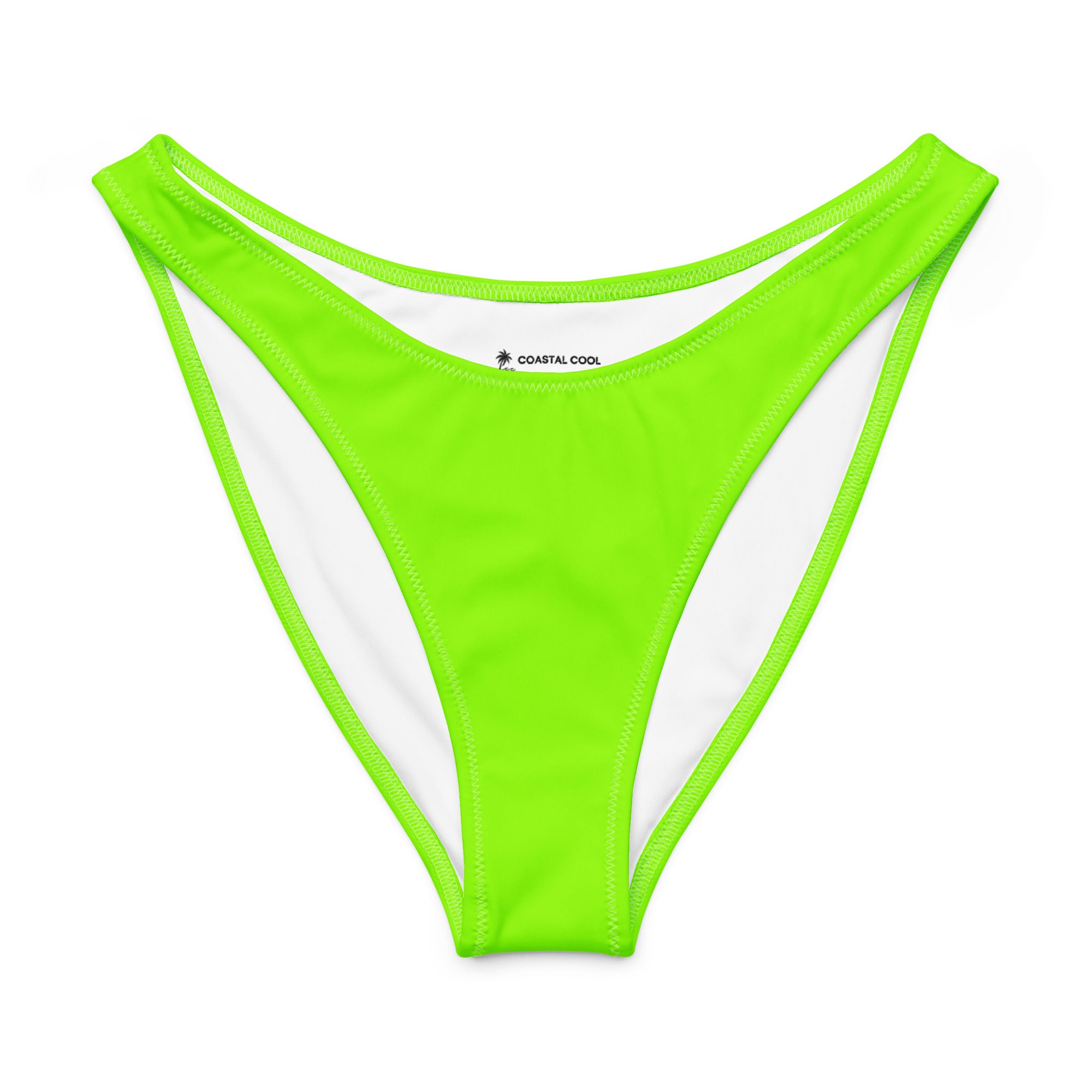 Neon Green V-Waist Bikini Bottom-Coastal Cool