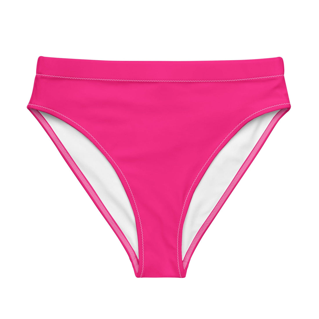 Neon Pink Solid Bikini Bottom-Coastal Cool-Recycled Swimsuits and Beachwear