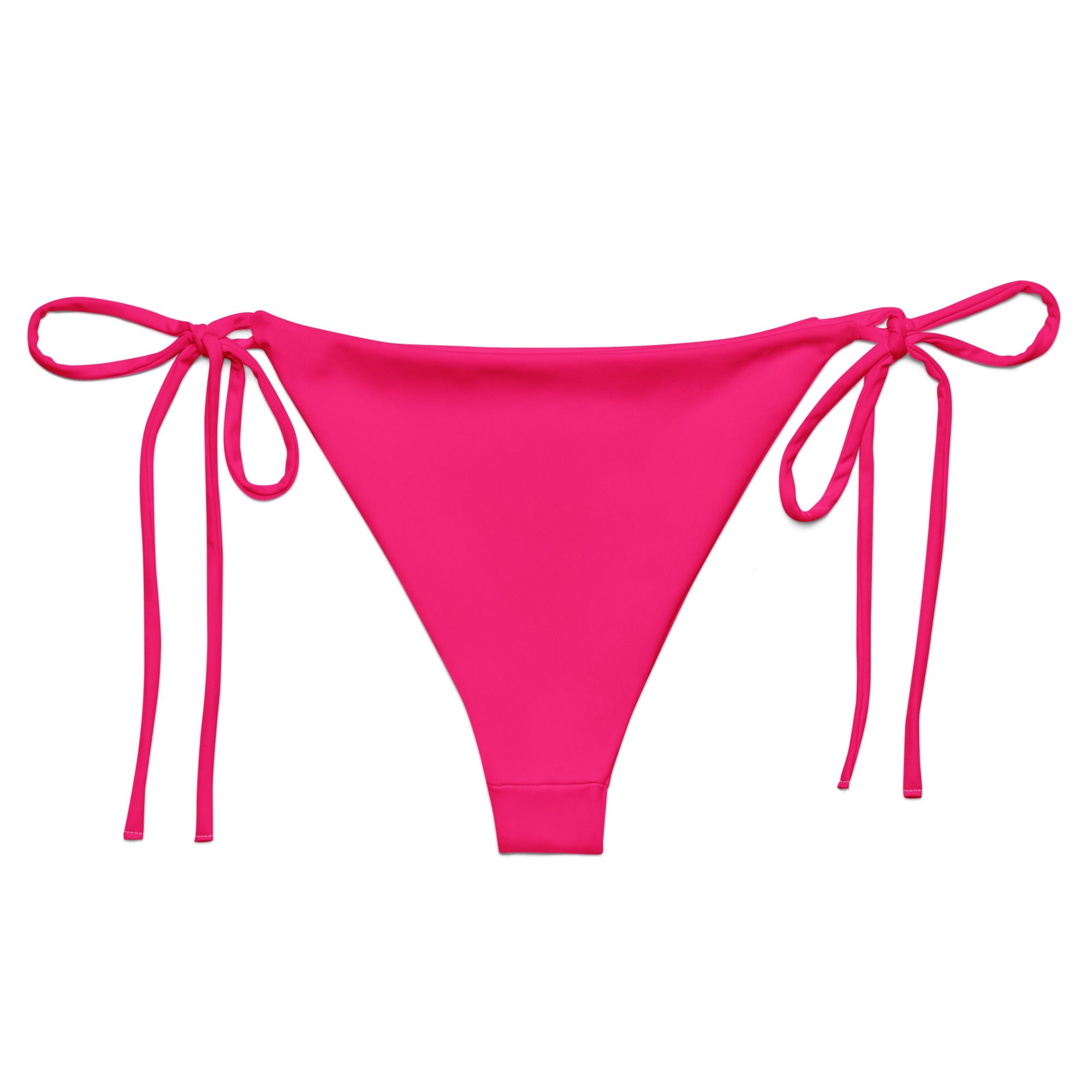 Neon Pink String Bikini Bottom-Coastal Cool