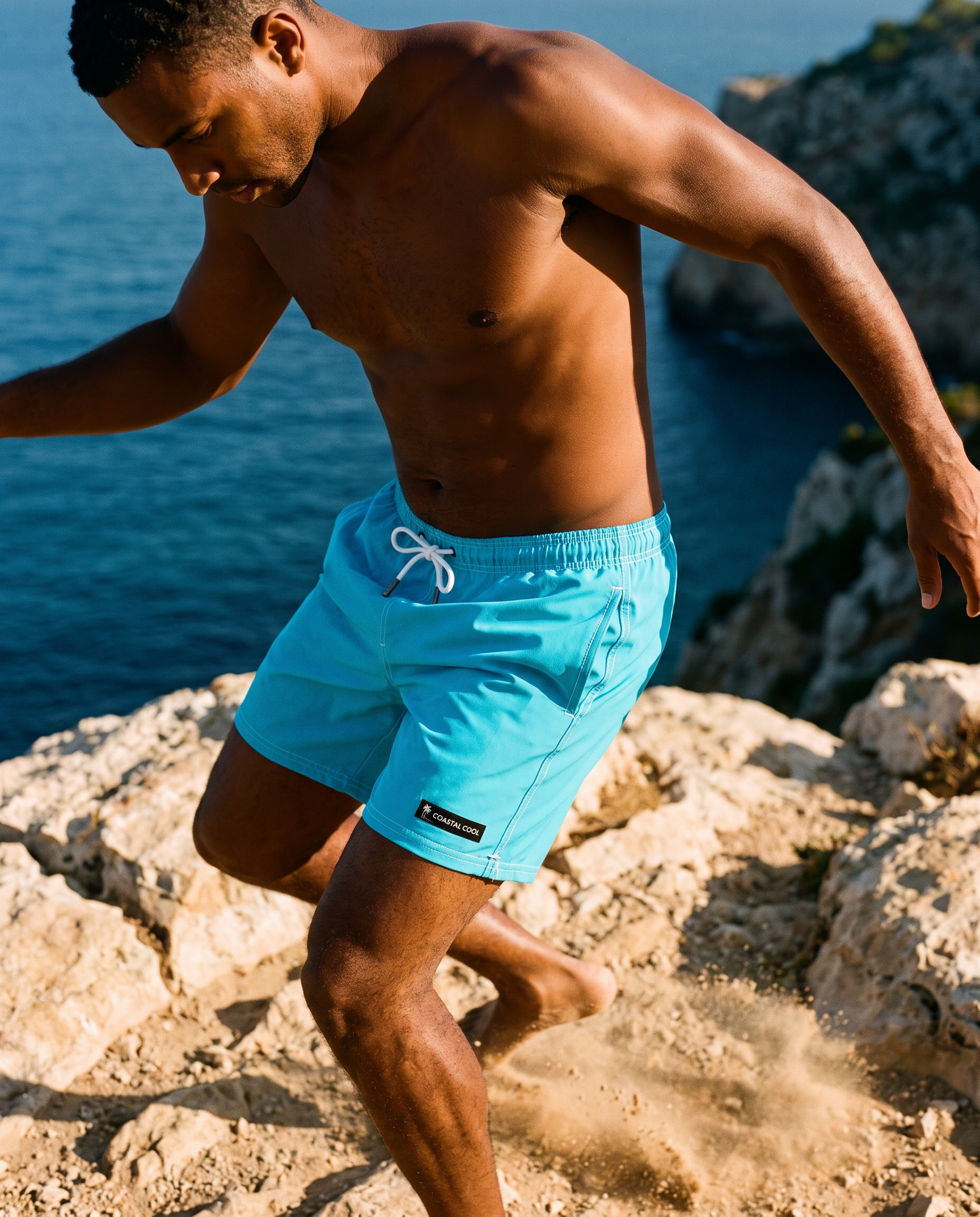 Ocean Solid Swim Trunks-Coastal Cool-2026-V1