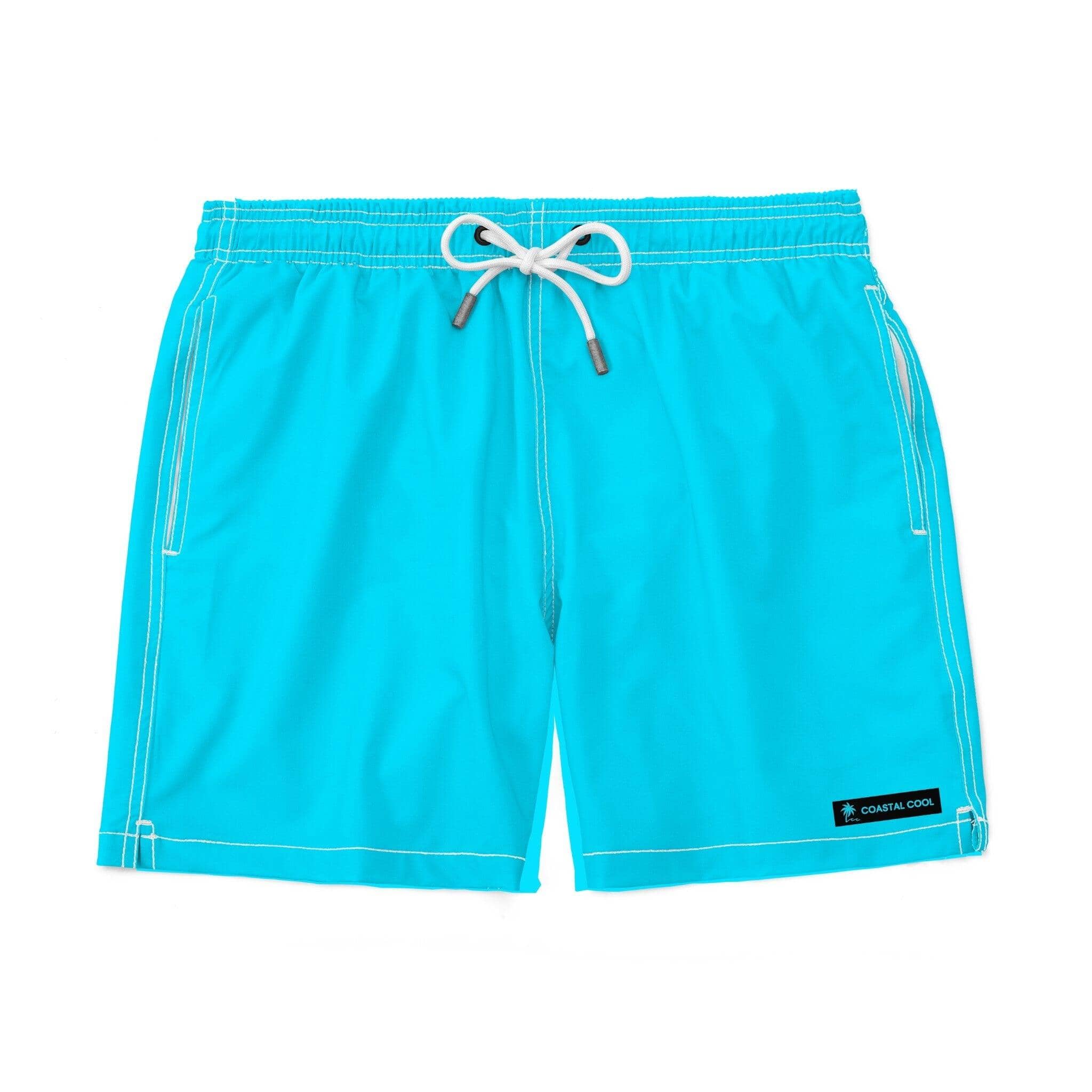 Ocean Solid Swim Trunks-Coastal Cool