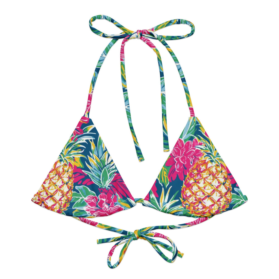 Ohana String Bikini Top-Coastal Cool