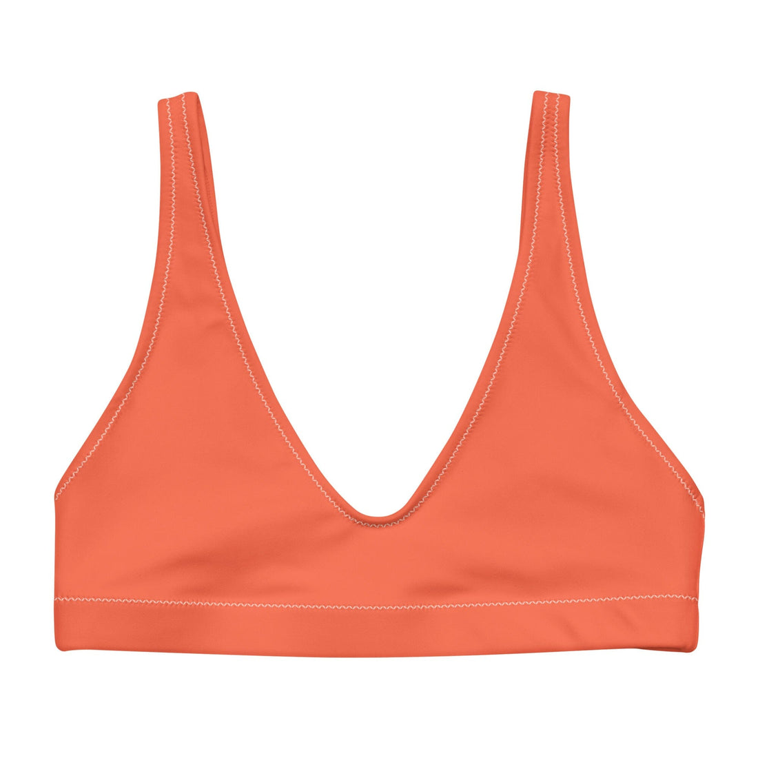 Orange Solid Bikini Top-Coastal Cool