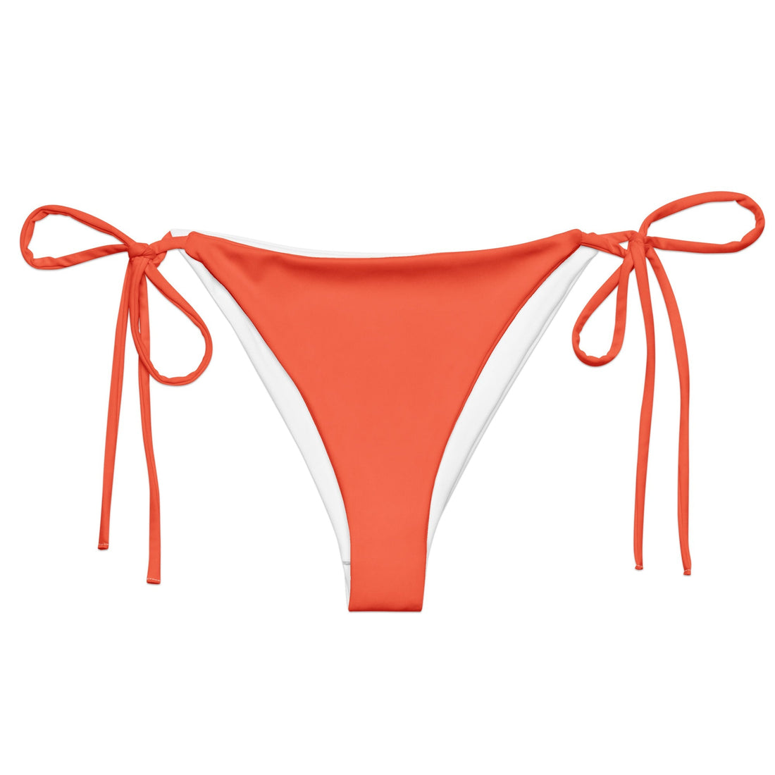 Orange Solid String Bikini Bottom-Coastal Cool