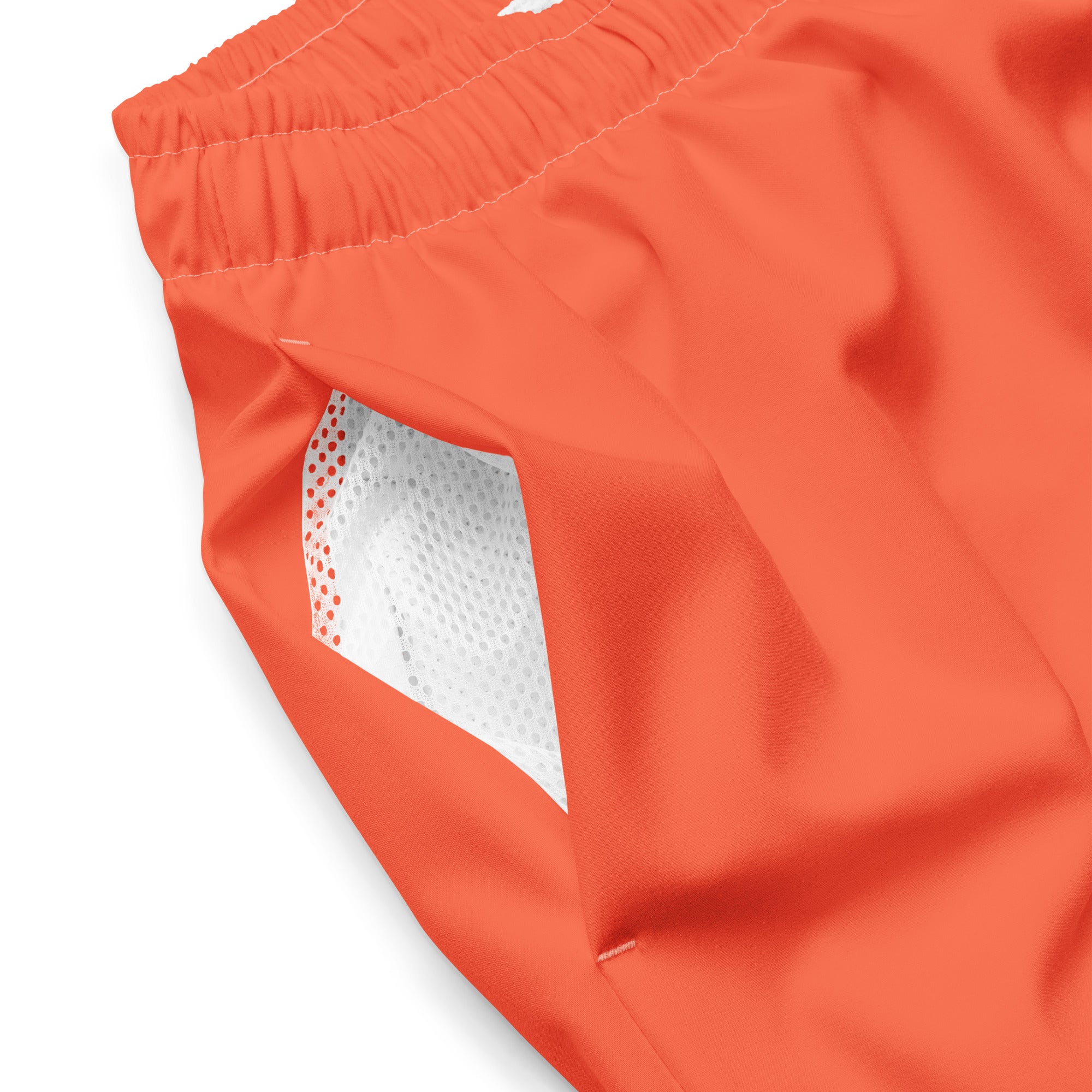 Orange Solid Swim Trunks-Coastal Cool