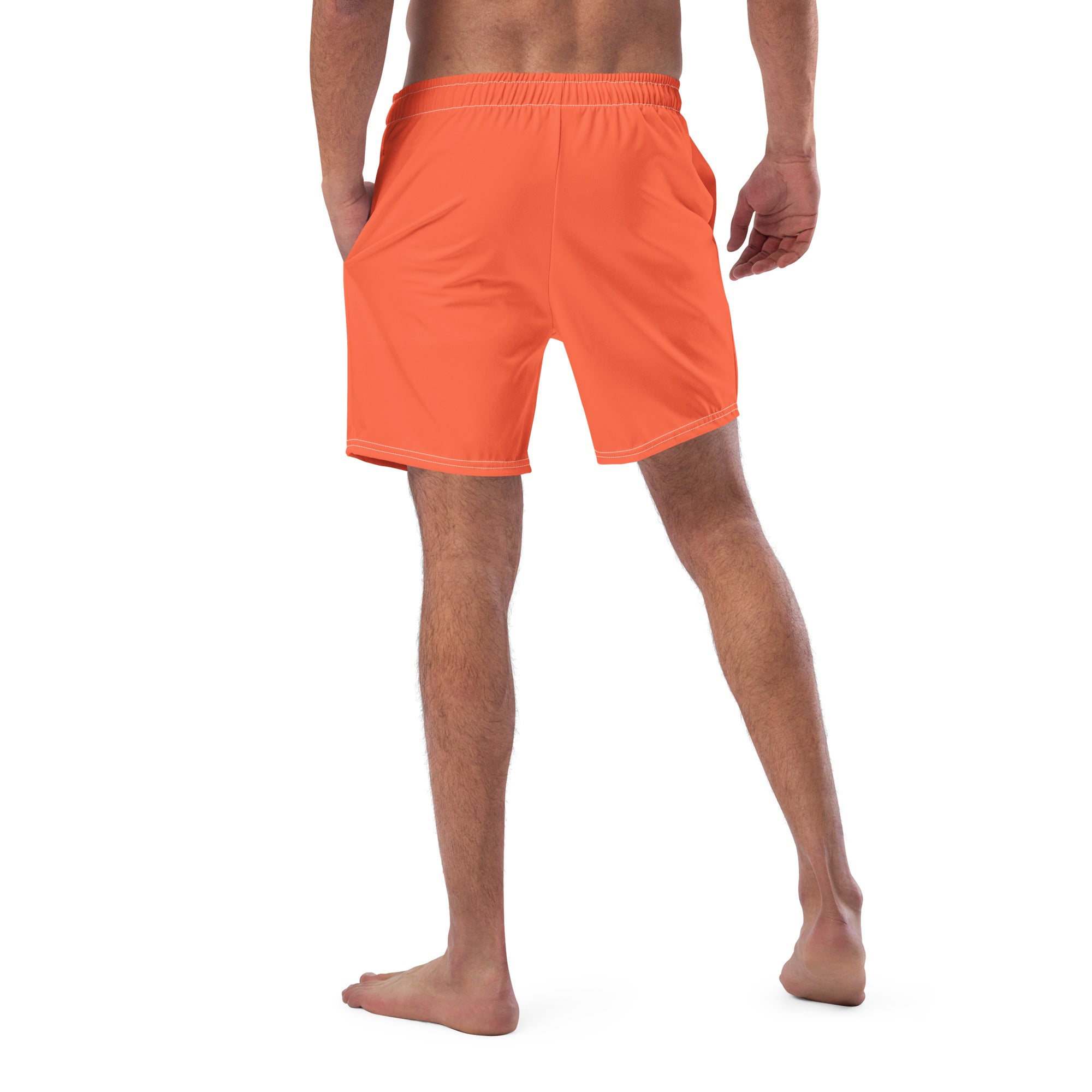 Orange Solid Swim Trunks-Coastal Cool-2026-V1