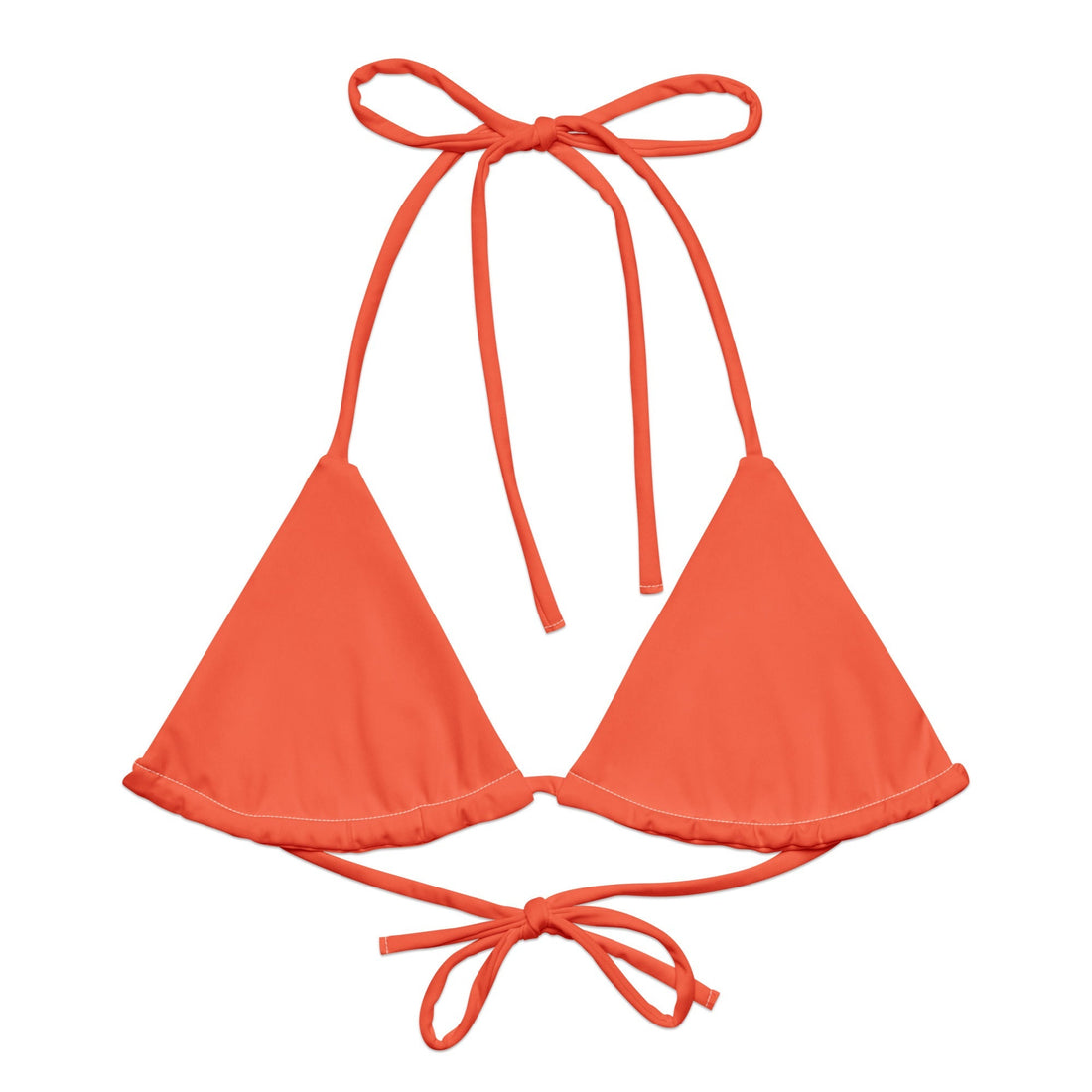 Orange String Bikini Top-Coastal Cool