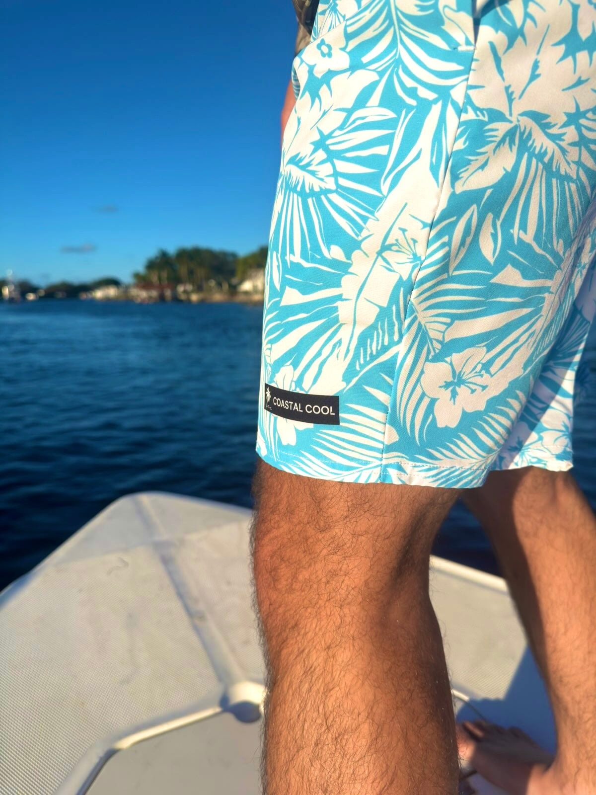 Palm Ave Swim Trunks-Coastal Cool-Swim-Trunks-FlatLayMockup
