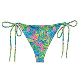 Palm Haven String Bikini Bottom-Coastal Cool
