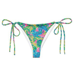 Palm Haven String Bikini Bottom-Coastal Cool