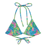 Palm Haven String Bikini Top-Coastal Cool