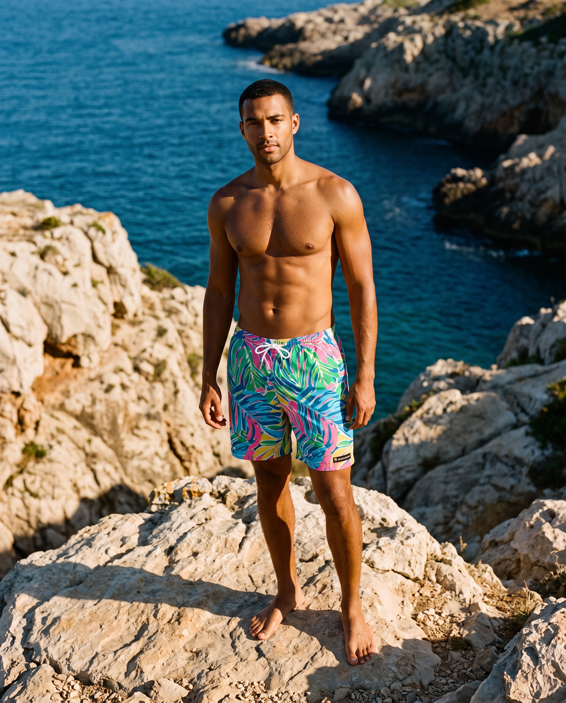 Palm Haven Swim Trunks-Coastal Cool-2026-V1